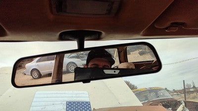 1980 Mercedes 300Td Inside Rear View Mirror Oem Windshield Mounted