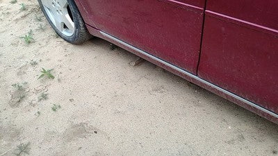 08-12 Malibu Passenger Right Lower Rocker Panel Moulding Side Skirt Red 80U