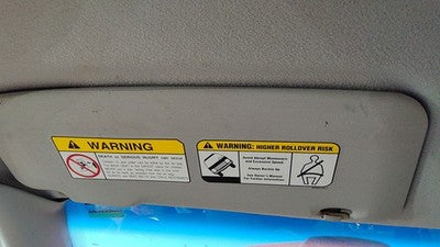 2003-2006 Mitsubishi Outlander Driver Left Sun Visor Oem Mr975248ha