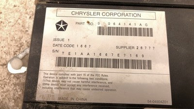 2008 Chrysler Aspen Factory Amplifier Oem Stock Stereo Amp 05064141Ag