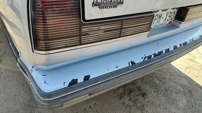 1990-1991 Olds 88 Silver Trim Strip Between Tail Lights And Bumper Oem Panel