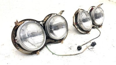 1958 Chevy 300 Driver Left Passenger Right Headlight Assembly Set Oem Bucket