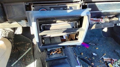 1988-1989 Honda Civic Trim Bezel Around Radio Surround Dash Panel Oem Blue Sedan