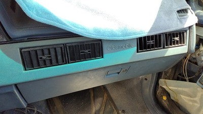 85-96 Olds Cutlass Ciera Passenger Dash Trim Bezel Panel Heater Ac Vents Blue