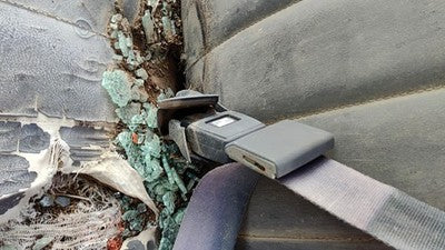 1986 Dodge Ram W250 Driver Left Front Seat Belt Buckle Receiver Oem Gray