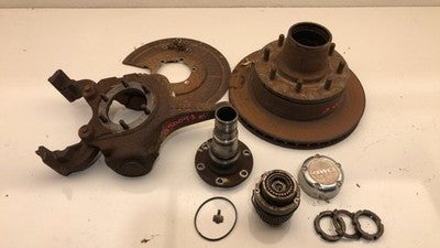 81-93 Ram W250 Passenger Right Front Spindle Steering Knuckle With Wheel Hub