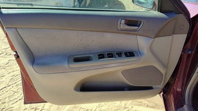 02-04 Toyota Camry Driver Left Front Door Trim Panel With Master Switch Taupe 43