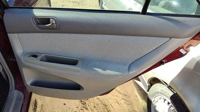 02-04 Camry Passenger Right Rear Door Trim Panel With Switches Back Taupe 43
