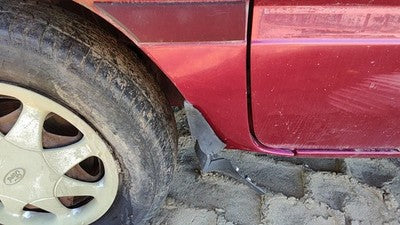 1994-1997 Ford Aspire Driver Left Front Fender Oem E5 Red Hail F4bz16005a