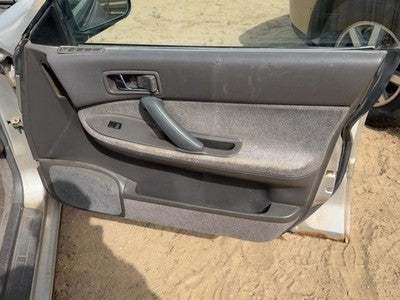 1990 Subaru Legacy Passenger Right Front Door Trim Panel With Switches Gray