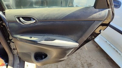15-19 Sentra Passenger Right Rear Door Trim Panel With Switches Back Charcoal G