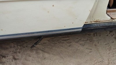 80 Mercedes 300Td Passenger Right Rear Lower Moulding From Door Back Trim Strip