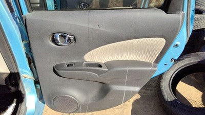 15-19 Versa Note Passenger Right Rear Door Trim Panel W Switches Back Charcoal G