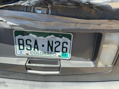 04-09 Srx License Plate Trim Surround Panel Oem Tail Trunk Finish Silver 42U