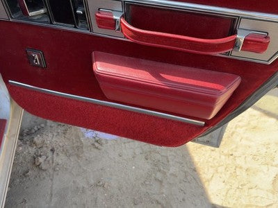 1986 Olds 88 Passenger Right Rear Door Trim Panel With Switches Back Red