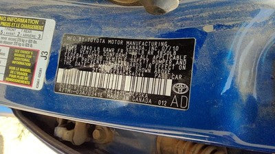 09-19 Corolla Passenger Right Front Spindle Steering Knuckle With Wheel Hub