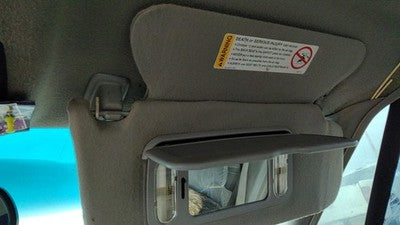 1998 Buick Lesabre Passenger Right Sun Visor Oem Grey 17C