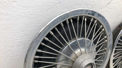 1970-1973 Mercury Cougar Hub Cap Wheel Cover Oem 14 Inch Wire Spoke Set Of 3