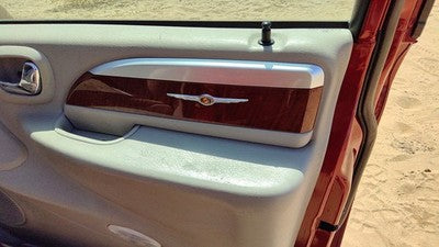 06-07 Town Country Passenger Right Front Door Trim Panel With Switches Khaki J1