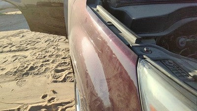 2011-2015 Kia Sorento Passenger Right Front Fender Oem Ir Dark Cherry 663211U021