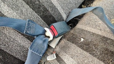 1991 Chevy Silverado 1500 Passenger Right Front Seat Belt Buckle Receiver Blue