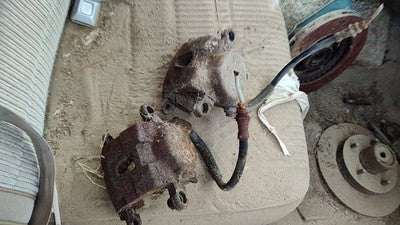 1978-1987 Chevy Malibu Driver Left Front Brake Caliper With Mount Bracket Oem