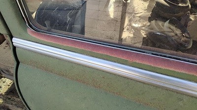 53 Chevy Bel Air 150 Sedan Driver Left Rear Moulding From Door Back Trim Chrome