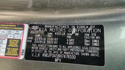 2014-2019 Kia Soul Driver Left Front Cv Axle Shaft Oem 49500B2500