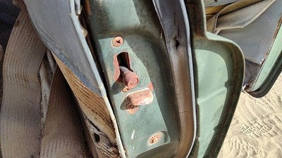 53 Chevy Bel Air 150 Sedan Passenger Right Rear Door Latch With Rods/Cables Back