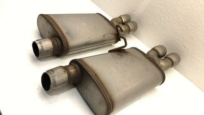 2006-2008 Buick Lucerne Magnaflow Muffler Pair Stainless With Dual Tips 2.5In