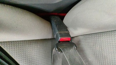 08-10 Dodge Charger Driver Left Front Seat Belt Buckle Receiver Db Slate Gray