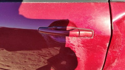 2003-2006 Mitsubishi Outlander Driver Left Rear Outside Door Handle Oem Back Red