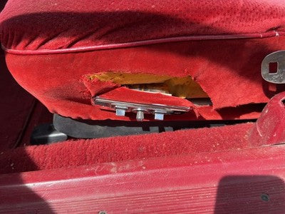 1986 Olds 88 Driver Left Power Seat Track With Motors Only Oem Red