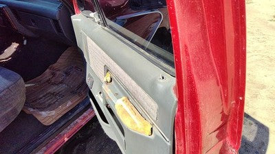 1991 Ford F150 Passenger Right Front Door Trim Panel With Switches Gray