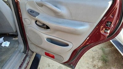 97-99 Expedition Passenger Right Rear Inside Door Trim Panel Switches Back Gray