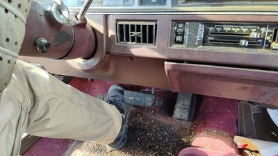 1985-1996 Olds Ciera Lower Dash Under Column Knee Bolster Trim Panel Oem Red