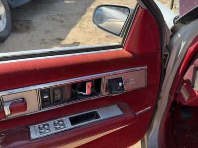 1986 Olds 88 Driver Left Front Door Trim Panel With Master Switch Red