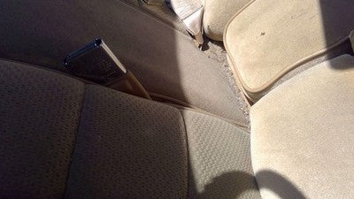 1985 Olds 88 Driver Left Front Seat Belt Buckle Female Receiver Oem Tan