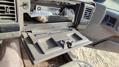 1994 Jeep Grand Cherokee Glove Box Assembly Complete Door With Latch Oem Gray