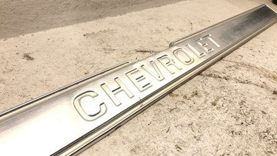 1973-1980 Chevy C10 K10 Tailgate Finish Panel Tail Gate Trim Chrome Oem 00345806