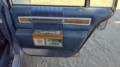 1984 Deville Sedan Passenger Right Rear Door Trim Panel With Switches Back Blue