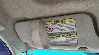 2000-2001 Legacy Outback Driver Left Sun Visor Oem Tan 040 92011Ae29aob