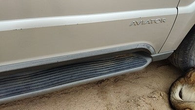 03 Lincoln Aviator Passenger Right Front Moulding From Door Trim Strip Silver Jp