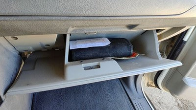 08-10 Dodge Grand Caravan Glove Box Assembly Complete Door With Latch Gray Ds