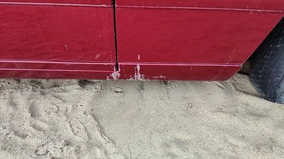 95-02 Eldorado Driver Left Lower Rocker Panel Moulding Side Crimson Red 86U