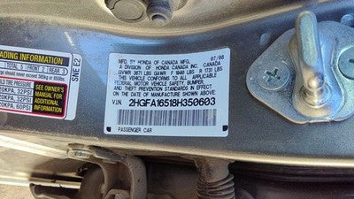 2006-2008 Honda Civic Electronic Control Module Computer Ecm Ecu 1.8L At