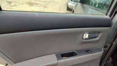 08-09 Sentra Driver Left Rear Door Trim Panel With Switches Back Charcoal W