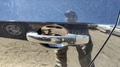 2007-2012 Nissan Sentra Driver Left Rear Outside Door Handle Oem Back Black Kh3