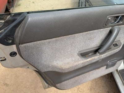 1990 Subaru Legacy Driver Left Rear Door Trim Panel With Switches Back Gray