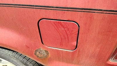 1990 Ford Bronco 2 Fuel Tank Door With Hinge Gas Lid Oem Filler Red